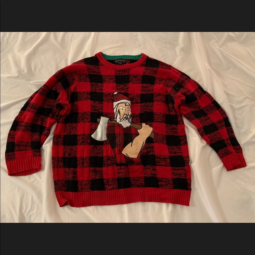 Lumberjack Santa Ugly Christmas Sweater